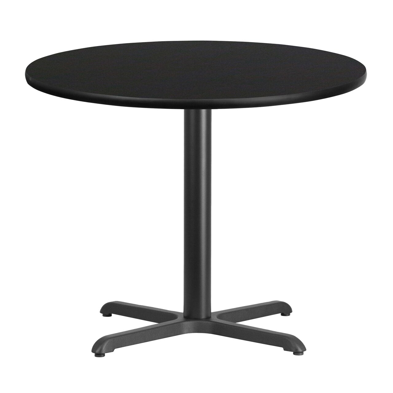 Emma and Oliver 36" Round Laminate Table Top with 30"x30" Table Height Base